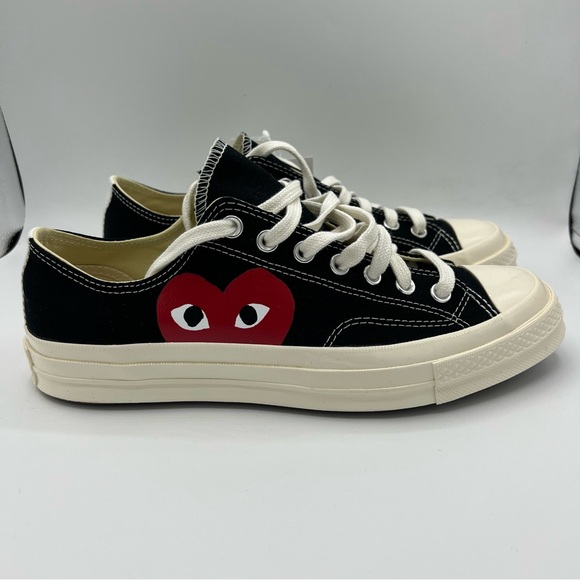 NWB Converse Chuck Taylor All-Star 70s Ox Comme des Garcons PLAY Black Sneakers - Picture 3 of 8
